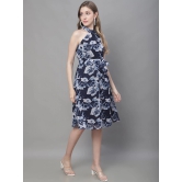 MINI & MING Floral Print Georgette Fit & Flare Dress