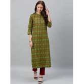 KIPEK - Green Rayon Womens Straight Kurti ( Pack of 1 ) - None