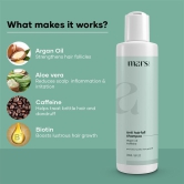 Mars by GHC DHT Blocker Anti Hair Fall Shampoo for Hair Growth and Hair Fall Control with Aloe Vera, Caffeine, Argan Oil