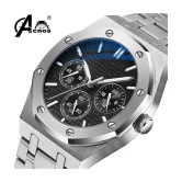 acnos Silver Stainless Steel Analog Men's Watch