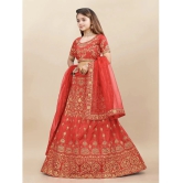 Apnisha Silk Lehenga Choli Set For Girls ( Pack of 1 , Red ) - None