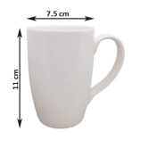 Ariane Non Stackable 30cl Prime ARN A APRARN000054030 White Porcelain Coffee Mug(300ml, pack of 8)