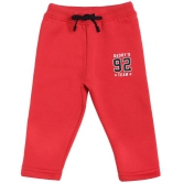 BOYS TRACK PANT SOLID RED POPPY - None