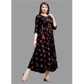 Smien - Black Rayon Women''s Anarkali Kurti ( Pack of 1 ) - None