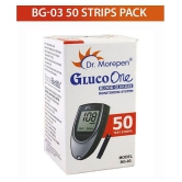 Dr. Morepen BG03 Bloodglucose Test Strips, 50 Strips (Black/White)