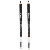 Kleur Black & brown eyebrow Brow Pencil Black 2 g