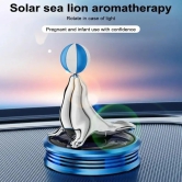 Premium Car Solar Aromatherapy Rotating Sea Dolphin 360 degree Suspended Automatic Car Aromatherapy Perfume For Car