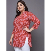 Tissu Cotton Printed Straight Womens Kurti - Maroon ( Pack of 1 ) - None