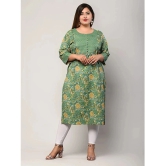 Swasti - Green Cotton Womens Straight Kurti ( Pack of 1 ) - None