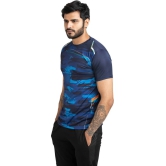 ybts9019 Men Printed Round Neck Polyester Multicolor T-Shirt