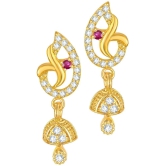 VIVASTRI Golden Drop Earrings ( Pack of 1 ) - Golden