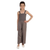 Kids Cave - Grey Rayon Girls Jumpsuit ( Pack of 1 ) - None