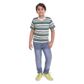 Neo Garments Boys Round Neck Cotton Striped T-Shirt. Multicolor. | SIZE FROM 7YRS TO 14YRS-(12-13YRS) / GREEN