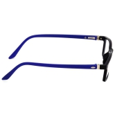 Hrinkar Trending Eyeglasses: Blue and Black Rectangle Optical Spectacle Frame For Men & Women |HFRM-BK-BU-15