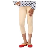 BEIGE,FUCSHIA AND PURPLE COLOURS CAPRI LEGGINGS FOR GIRLS - 9-10 Years