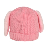 Zacharias Boy & Girl Winter Woolen Rabbit Moving Ear Cap (Free Size_Pack of 1) - None