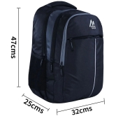 mikebags 37 Ltrs Black Polyester College Bag - Black