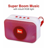 Neo M412 5 W Bluetooth Speaker Bluetooth v5.0 with USB Playback Time 4 hrs Red - Red