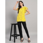 Curvydrobe Yellow Georgette Womens A-Line Top ( Pack of 1 ) - None