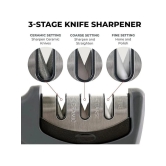 Shopeleven Black Iron Knife Sharpner Blade Length 5 cm ( Pack of 1 ) - Black