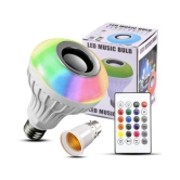 WRADER Smart Music Bulb With Remote Wall Light White - Pack of 1