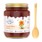 Farm Naturelle-Jungle Flower Wild Forest Honey | 100% Pure Honey |850g+150g Extra and a Wooden Spoon| Raw Natural Unprocessed Honey - Un-heated Honey | Lab Tested Honey In Glass Bottle.