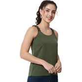 ALL WAYS YOU Women Top Crepe fabric  Olive XS