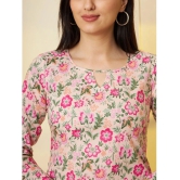 Tissu Cotton Printed Straight Womens Kurti - Pink ( Pack of 1 ) - None