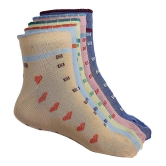 Texlon - Multicolor Cotton Women's Ankle Length Socks ( Pack of 5 ) - None