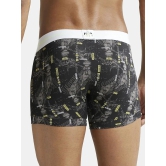 Jockey NY02 Men Super Combed Cotton Elastane Printed Trunk - Black - None