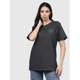 Rigo Charcoal Cotton Loose Fit Womens T-Shirt ( Pack of 1 ) - None