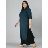 PrettyPlus by Desinoor - Teal Straight Rayon Womens Stitched Salwar Suit ( Pack of 1 ) - None