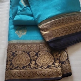 Semi Pattu Blue Saree