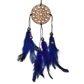 Dream Catcher  Carved Blue Car Hanging