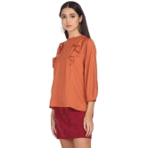 Shffl - Polyester Rust Women's Regular Top ( Pack of 1 ) - None