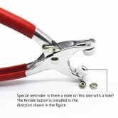 KIT & CO Stainless Steel Grommet Eyelet Setting Pliers Tool for Bag Shoes Leather Belt Cloth Easy Press Button Snap Fastener Pile Clipper Hand Tool for Clothing Sewing and Crafting Revat Machine