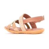 Bonito Rose Gold Flat Sandal for Girls - None