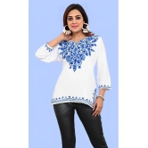 AKTIF Cotton Embroidered Straight Womens Kurti - White ( Pack of 1 ) - None