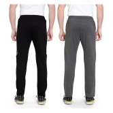 Zeffit Solid Men Black, Grey Track Pants (Pack Of 2 ) - XL