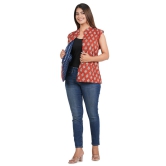 Tribes India Bagru Hand Block Printed Jacket - Red