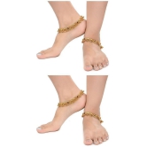 AanyaCentric - Gold Anklets ( Pack of 2 ) - Gold