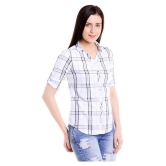 Campus Sutra - White Cotton Womens Shirt Style Top ( Pack of 1 ) - None