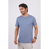 Men's Denim Blue  Pima Cotton Crew Neck