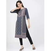 Ketch Polyester Printed Straight Womens Kurti - Grey ( Pack of 1 ) - None