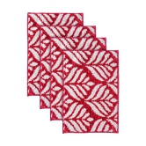 38X58 CM Dynaa Bathmat Online | Crown Home-Set Of 4 / Red