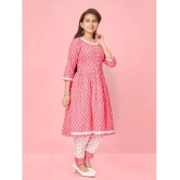 Aarika Pink Cotton Girls Kurti ( Pack of 1 ) - None