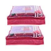 PrettyKrafts Pink Saree Covers - 3 Pcs - Pink