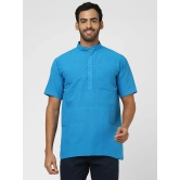 DESHBANDHU DBK - Blue Cotton Mens Regular Kurta ( Pack of 1 ) - None