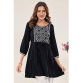 Glomee - Black Viscose Womens Tunic ( Pack of 1 ) - None