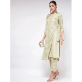 Pannkh - Green Polyester Womens Straight Kurti ( Pack of 1 ) - None